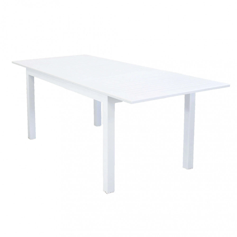 Tavolo Cuba Allungabile 150/210x90x75 h cm in Alluminio Bianco