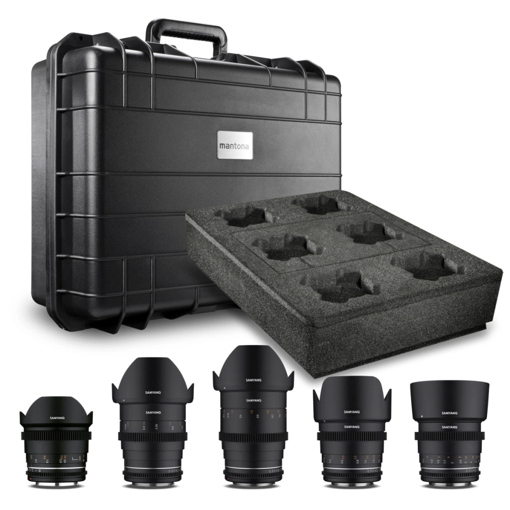 MF 14mm/24mm/35mm/50mm/85mm MK2 Custodia per obiettivi video VDSLR per Canon EF