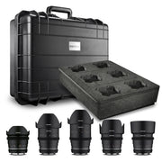 MF 14mm/24mm/35mm/50mm/85mm MK2 Custodia per obiettivi video VDSLR per Canon EF