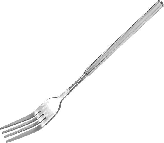 Vorpalata Telescopica in Acciaio Inossidabile - Multifunzionale Ripiegabile - Set di Forchetta e Cucchiaio - Forchetta Ripiegabile 20-63 cm - Adatta per la Grigliata - Cenone Familiare .