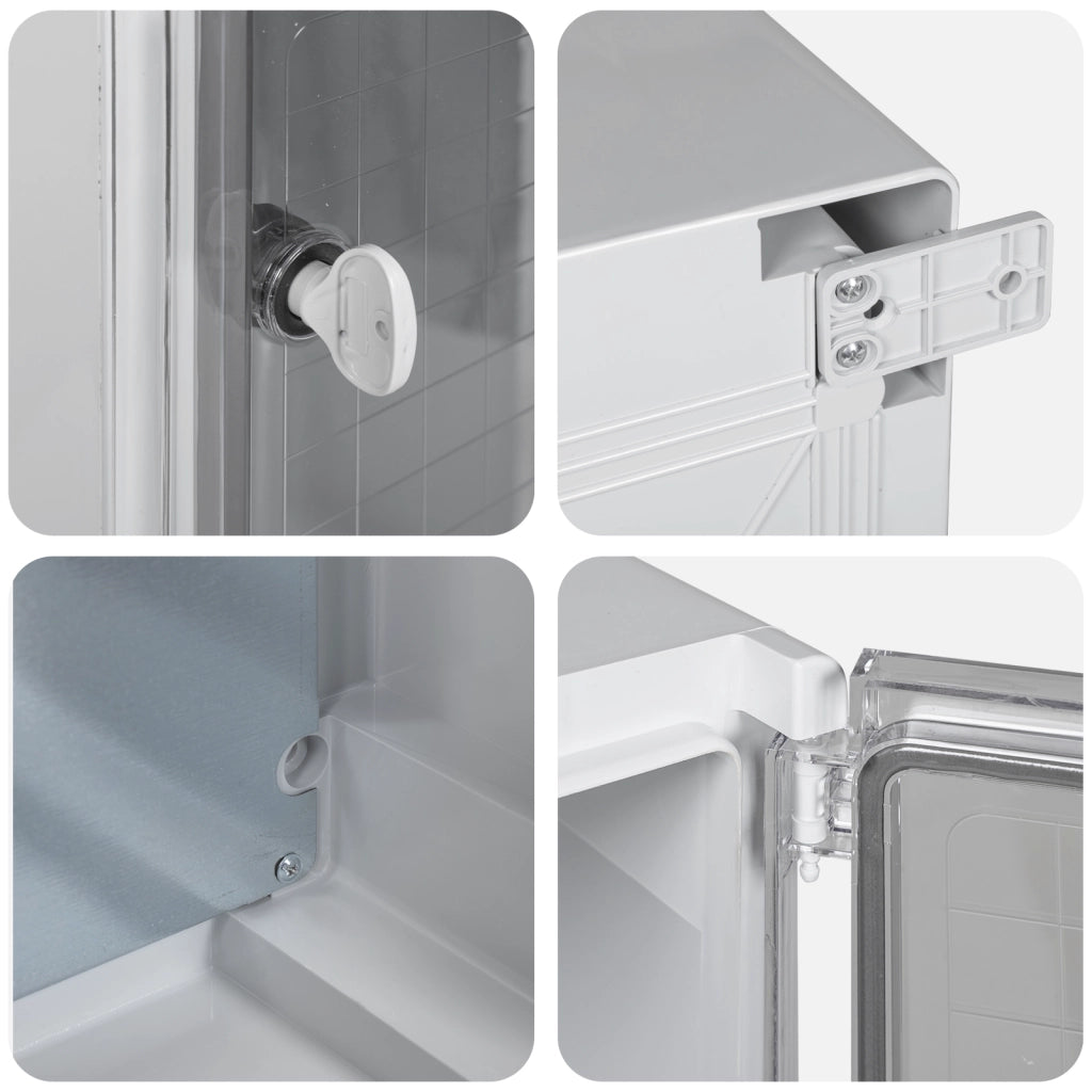 Cabinet di Controllo IP65 Impermeabile Grigio 25x13x33 cm in Plastica ABS