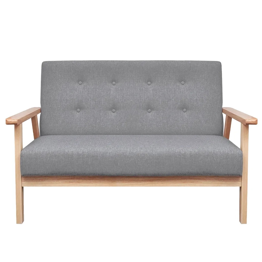 Set di Divani 2 pz in Tessuto Grigio Chiaro cod mxl 16048