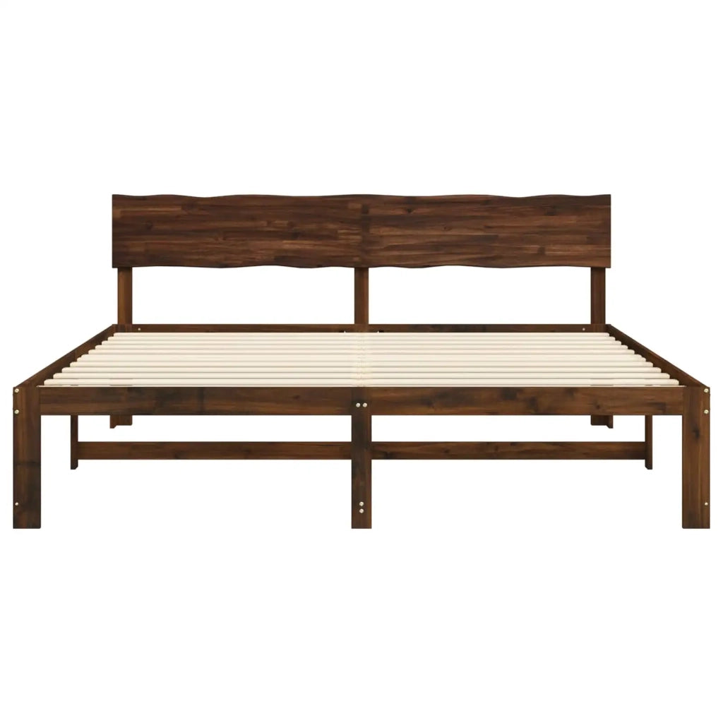 Letto matrimoniale con testiera ROSTOCK Marrone Scuro 3405434