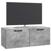 Mobile TV da Muro | Armadietto TV | Mobile Porta TV Grigio Cemento 78,5 x 31 x 30 cm