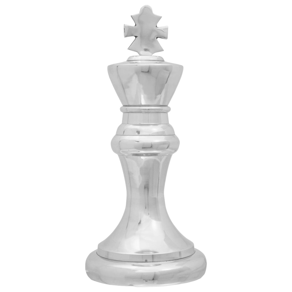 Sculture da Scacchi 2 pcs Argento Alluminio