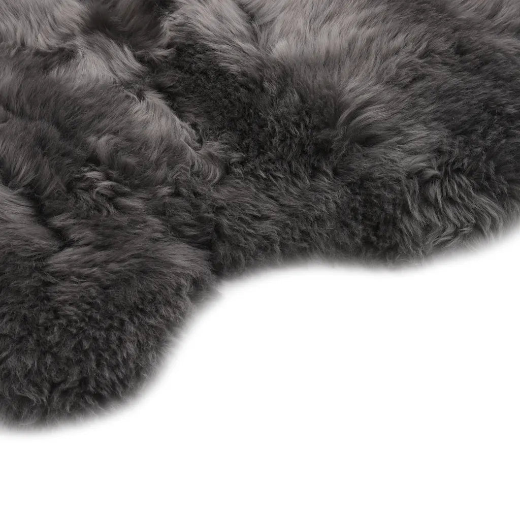 Tappeto del soggiorno | Tappeto in Pelle di Montone 60x90 cm Grigio Chiaro