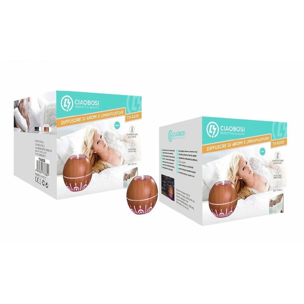 Trade Shop - Diffusore Aromi Umidificatore Aria Ultrasuoni 350ml 2w Usb Aromaterapia Tx-8335 -