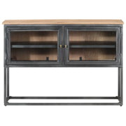Credenza Grigia 100x30x70 cm in Legno Massello di Acacia 323502