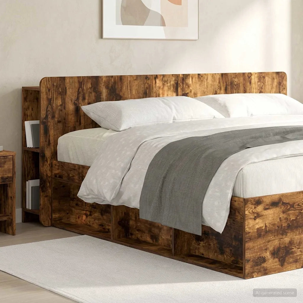 Testata del letto Rovere Fumo Legno ingegnerizzato