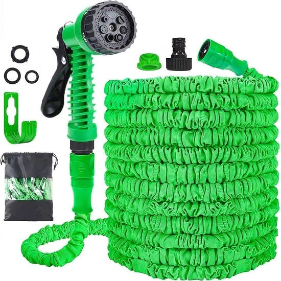 Serpentino da giardino 100 FT tubo da giardino con 7 modalità pistola da giardino tubo da giardino espandibile pistola da giardino manico velocità di connessione tubo da giardino magico - 30 m Serpentino da giardino