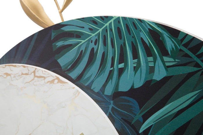 Orologio da Muro Roundy Green 60x4,5x65 cm in Ferro e MDF Multicolor