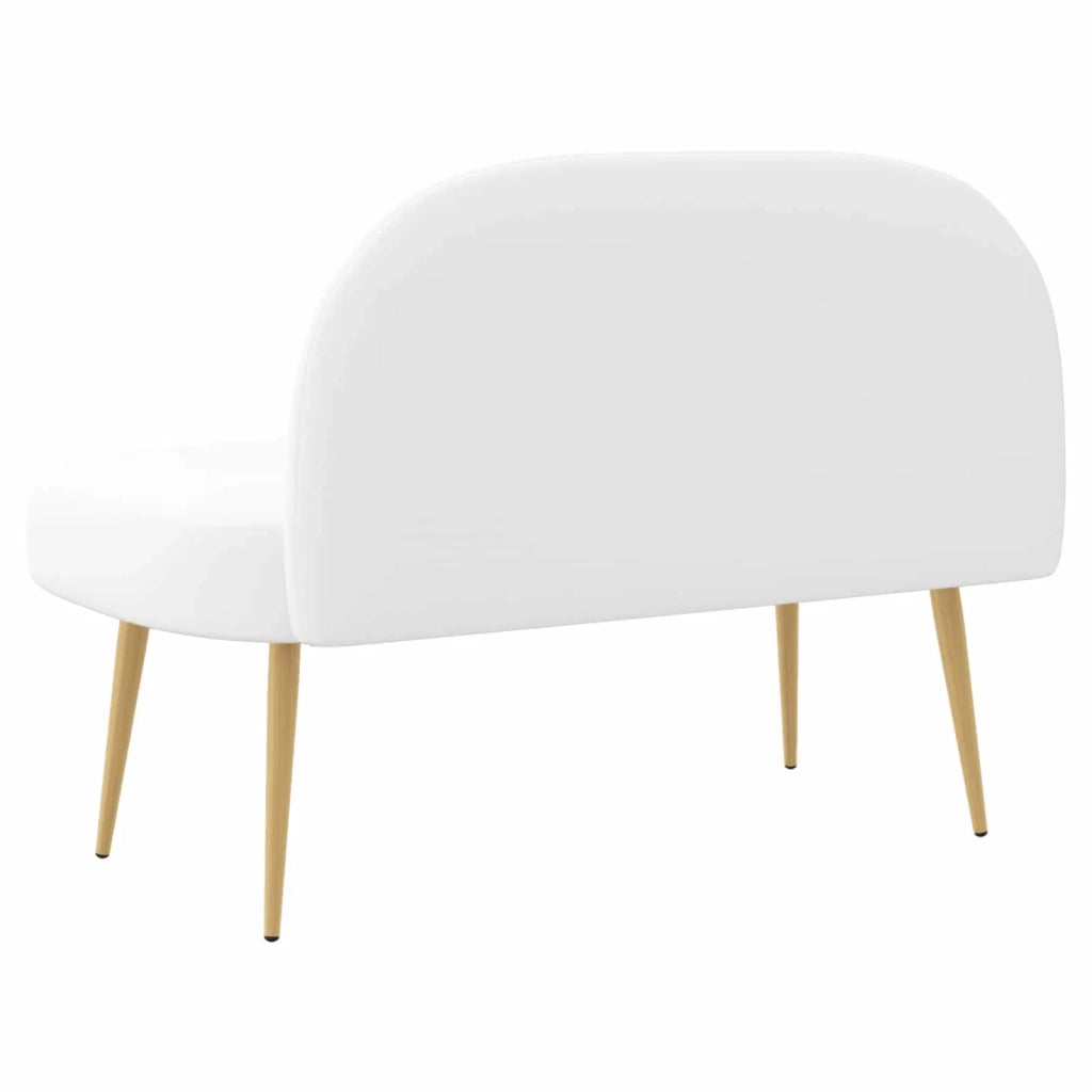 Panchina imbottita con schienale Bianco 110 x 60 x 76 cm