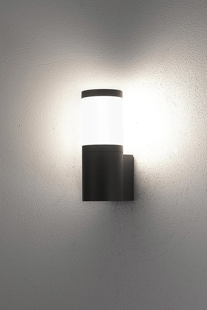 Lampada da Terra Bollard James Antracite 35cm - Paletto LED Outdoor IP54 con Attacco E27 e Diffusore in Policarbonato - Rossini Group