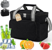 Zak diario 15L, pic nic portatile, borsa refrigerante pieghevole, sacchetto termico per escursioni/BBQ/camping/Shopping/auto