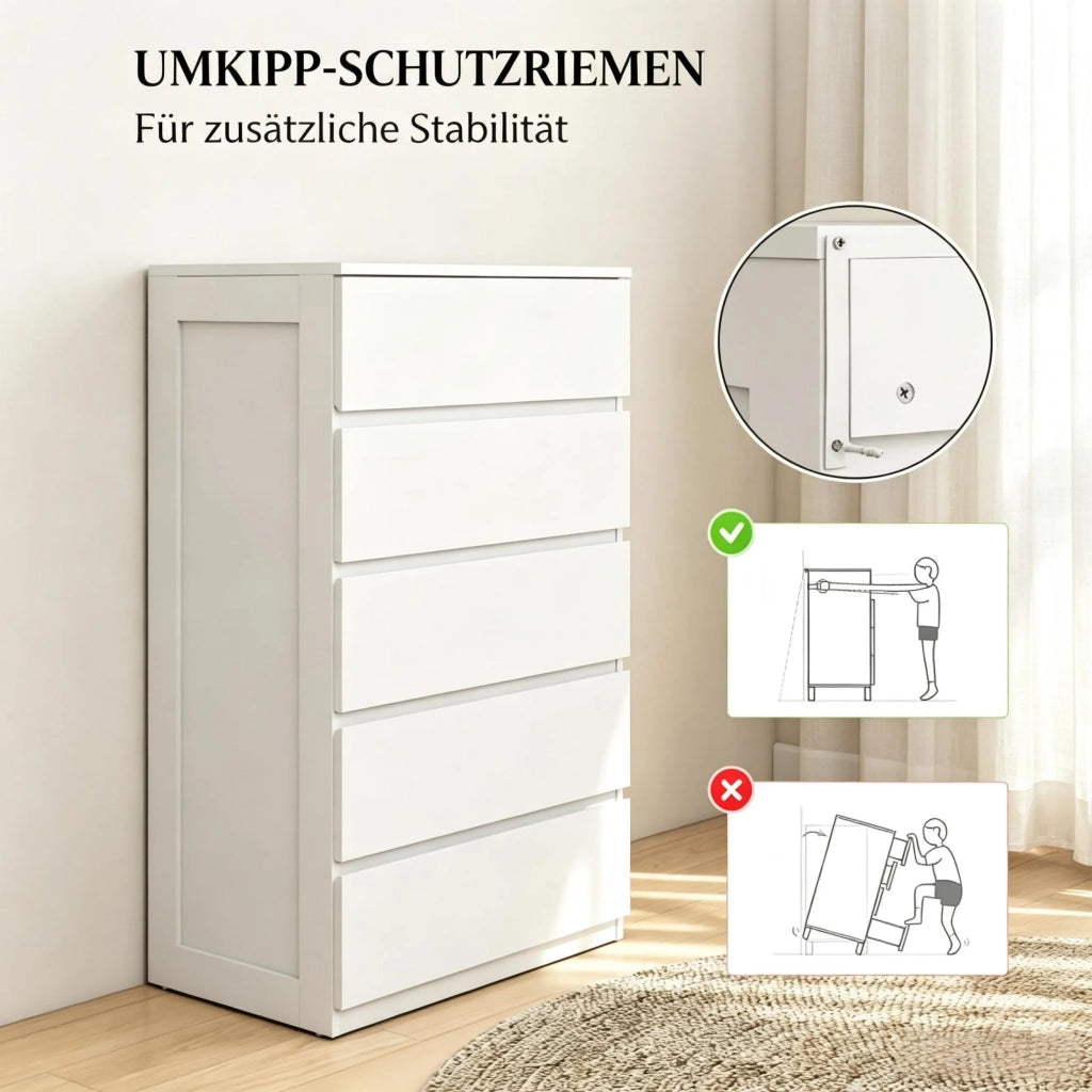 Comò moderno versatile, elegante armadio portaoggetti compatto e alto