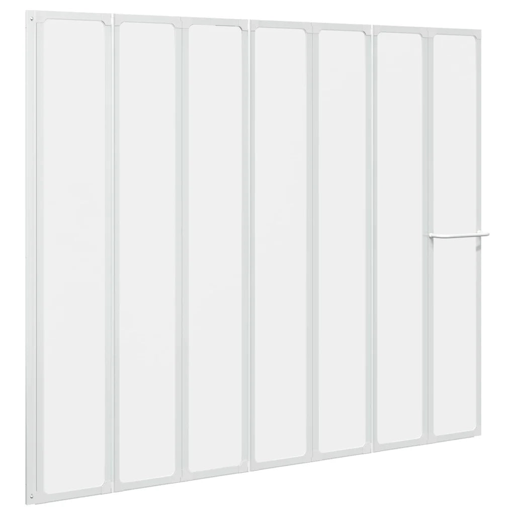 7 Pannelli pieghevoli con porta-asciugamano 140 x 168 cm doccia bagno 140786
