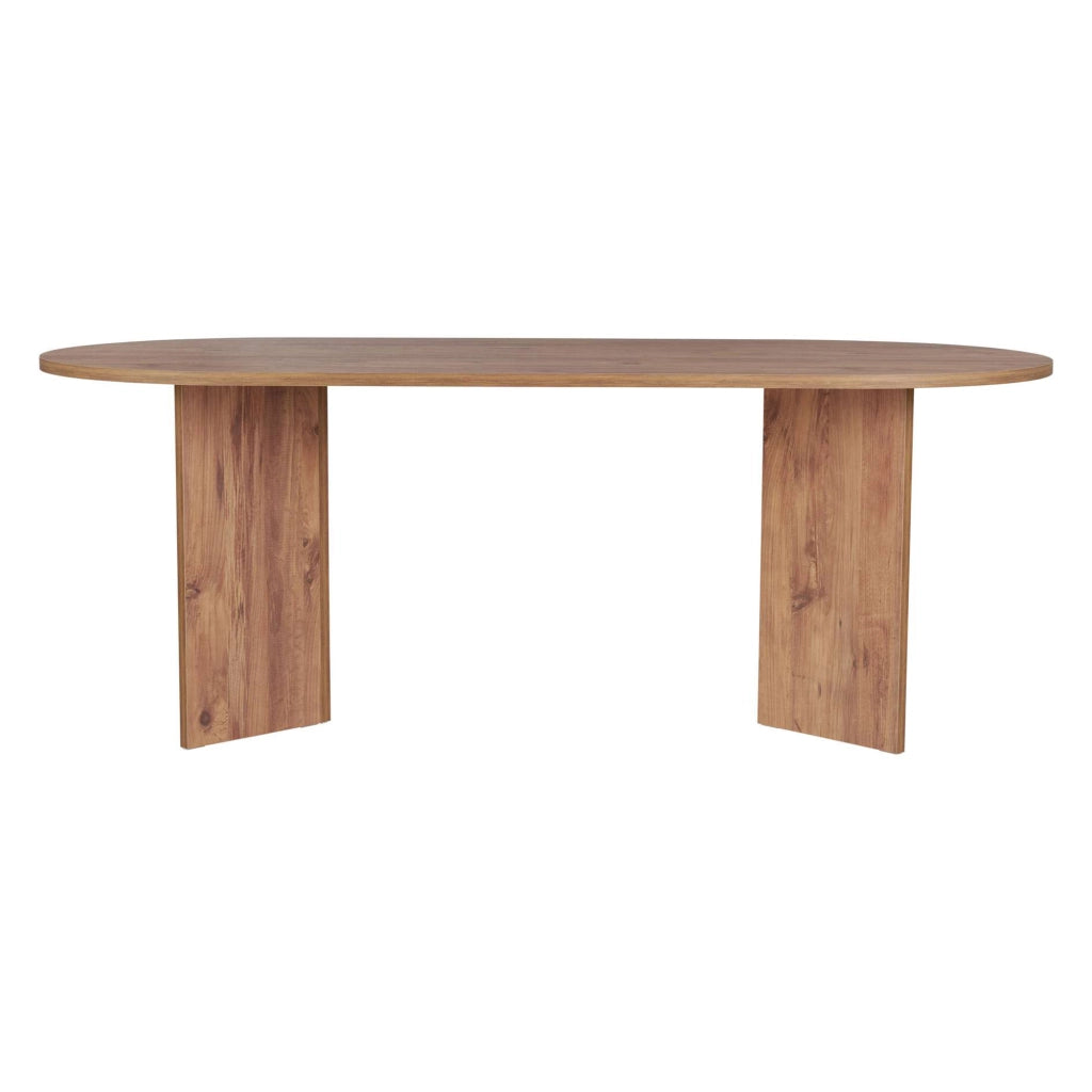 Nofalota, Tavolo Fisso 6 Posti, 200x90x75h cm Marrone Rovere Nodi