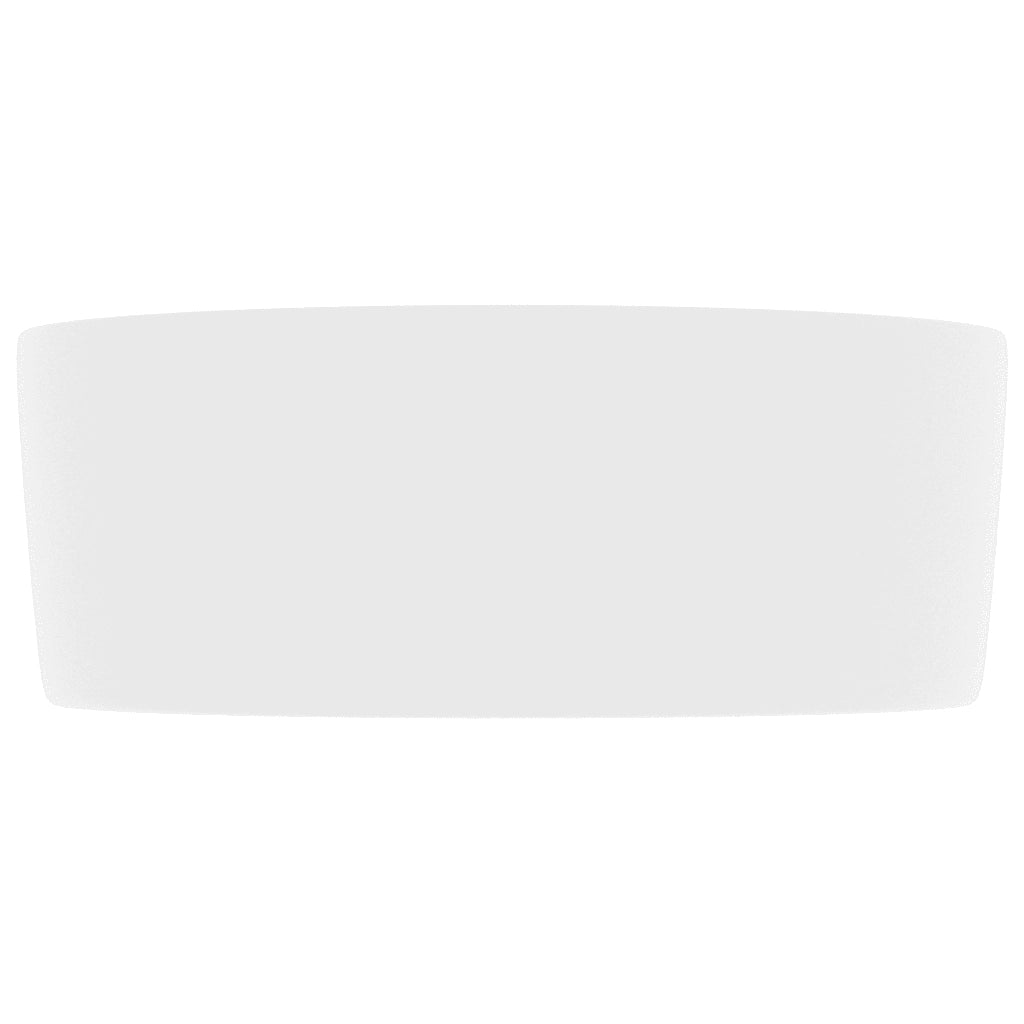 Lavandino Lusso Rotondo Bianco Opaco 40x15 cm in Ceramica 147009