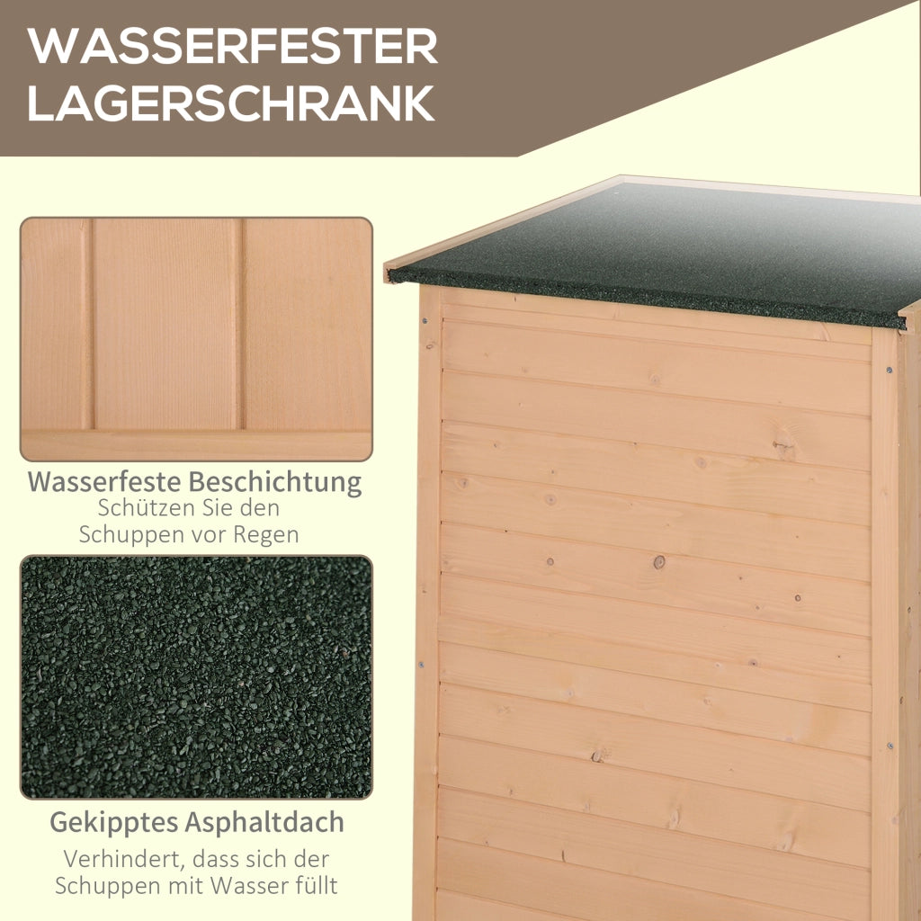 ARMADIO DA GIARDINO 75 x 56 x 115 cm Legno Colore naturale