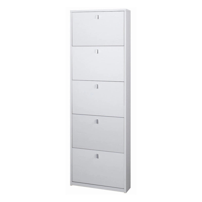 Scarpiera 5 Ante P18 Kit Bianco Fiammato cm 63x18x190h - Sarmog