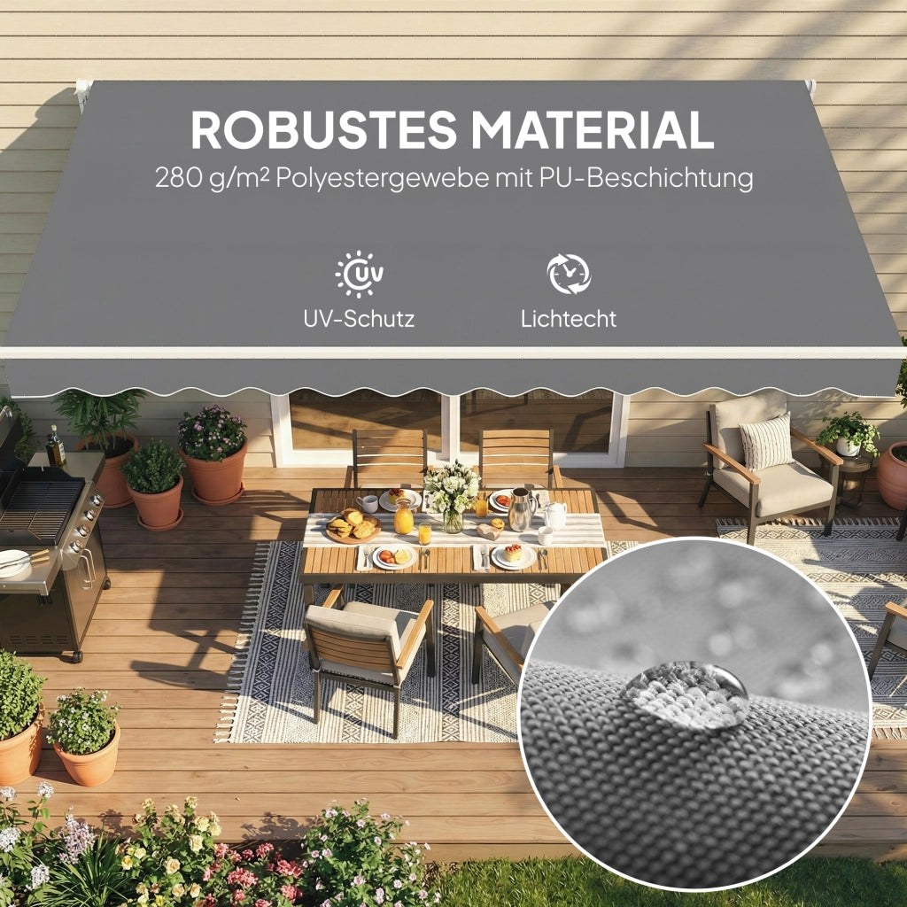 Tenda per Terrazzo ¨C zephmum ¨C Grigio Scuro 3.5x2.5m