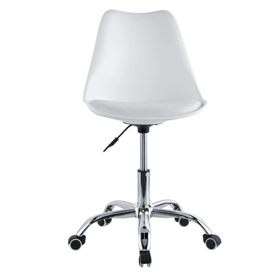 Sedia Operativa da Ufficio 48,5x49x80/88 cm May Bianca