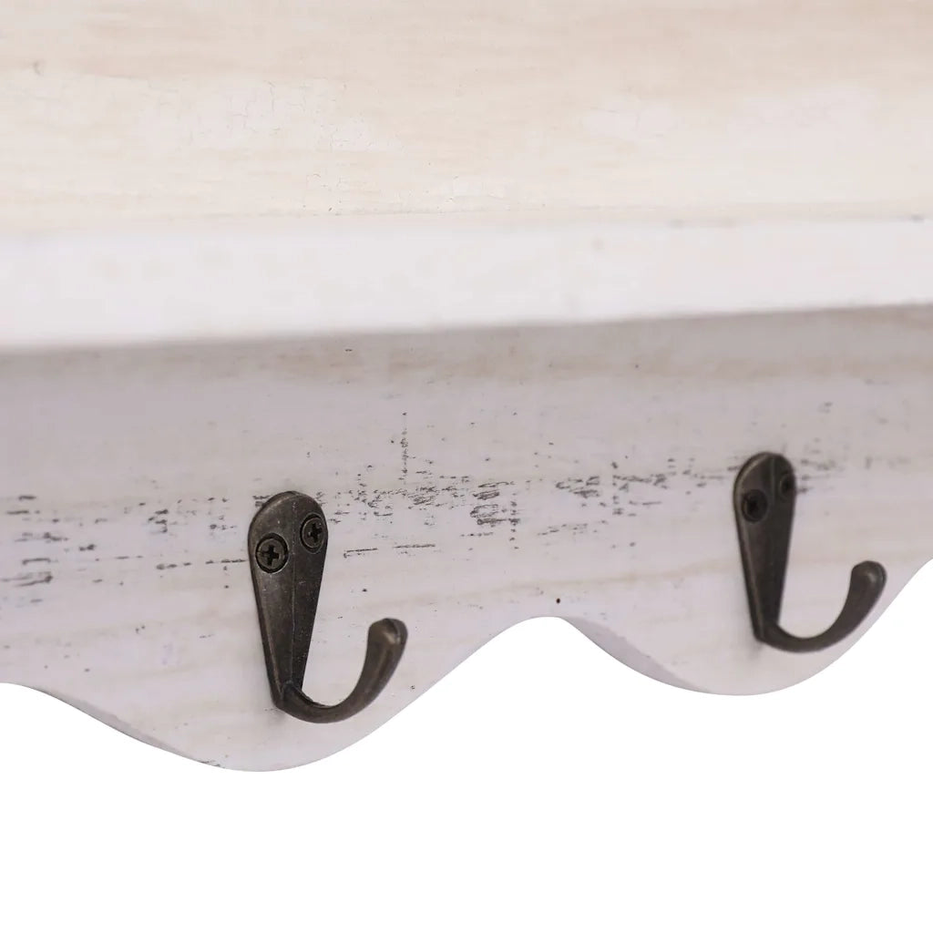 Appendiabiti a Muro Bianco 50x10x30 cm in Legno CFW1653585