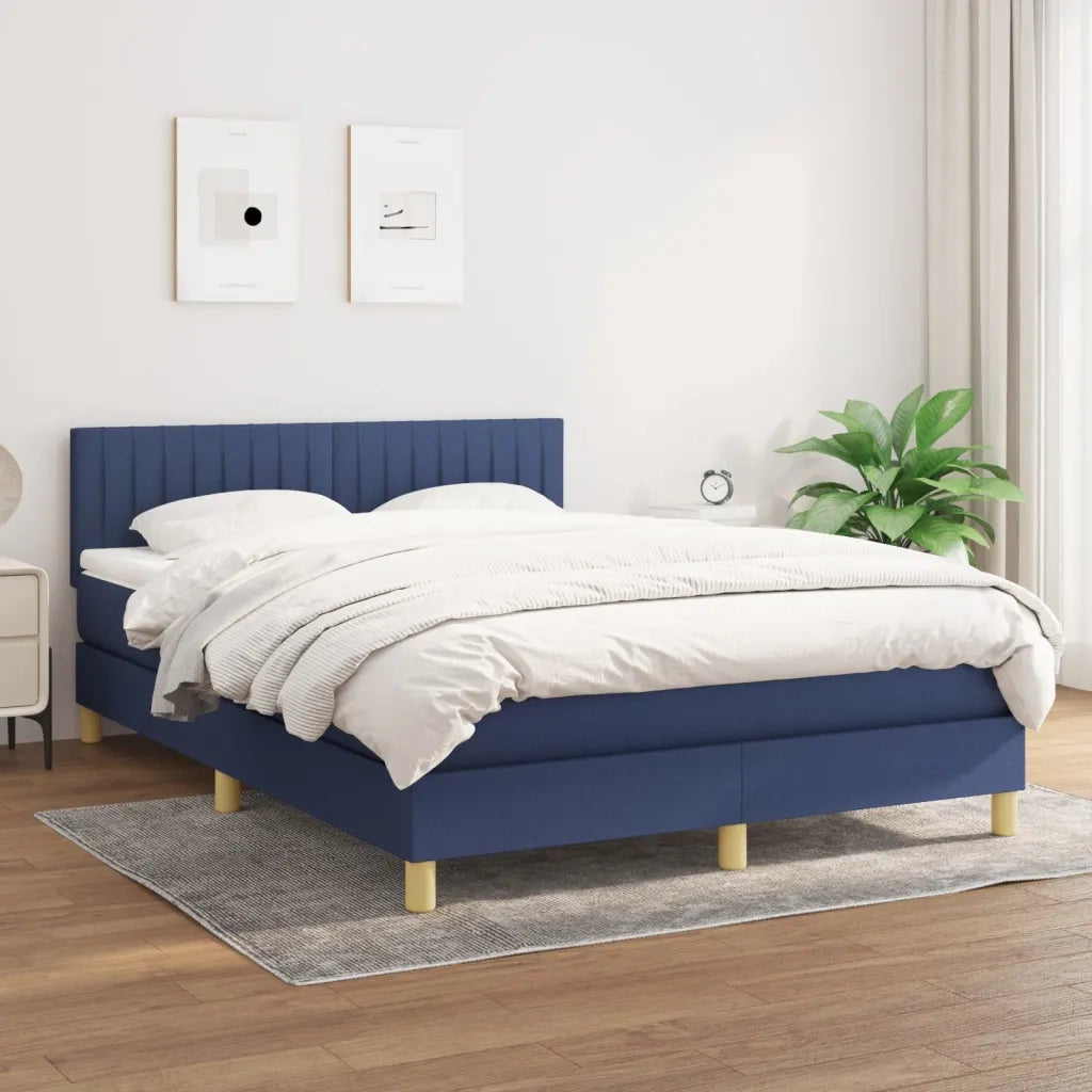 Giroletto a Molle con Materasso Blu 140x200 cm in Tessutocod mxl 99564