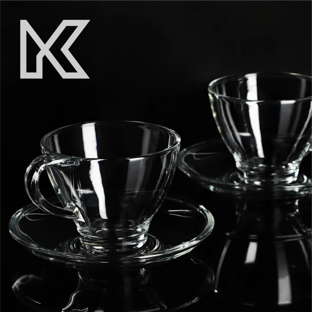 Set di 6 tazze da caffè/tè con piattini KADAX da 200 ml