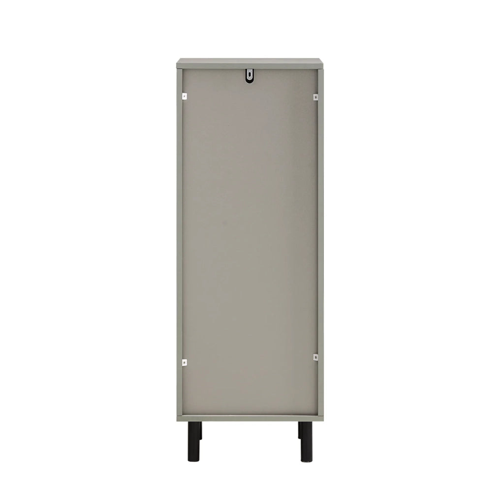 Mobile Bagno Portabiancheria Pieghevole Mobiletto Grigio E Naturale 31.5x30x86.3cm BZR132-NG