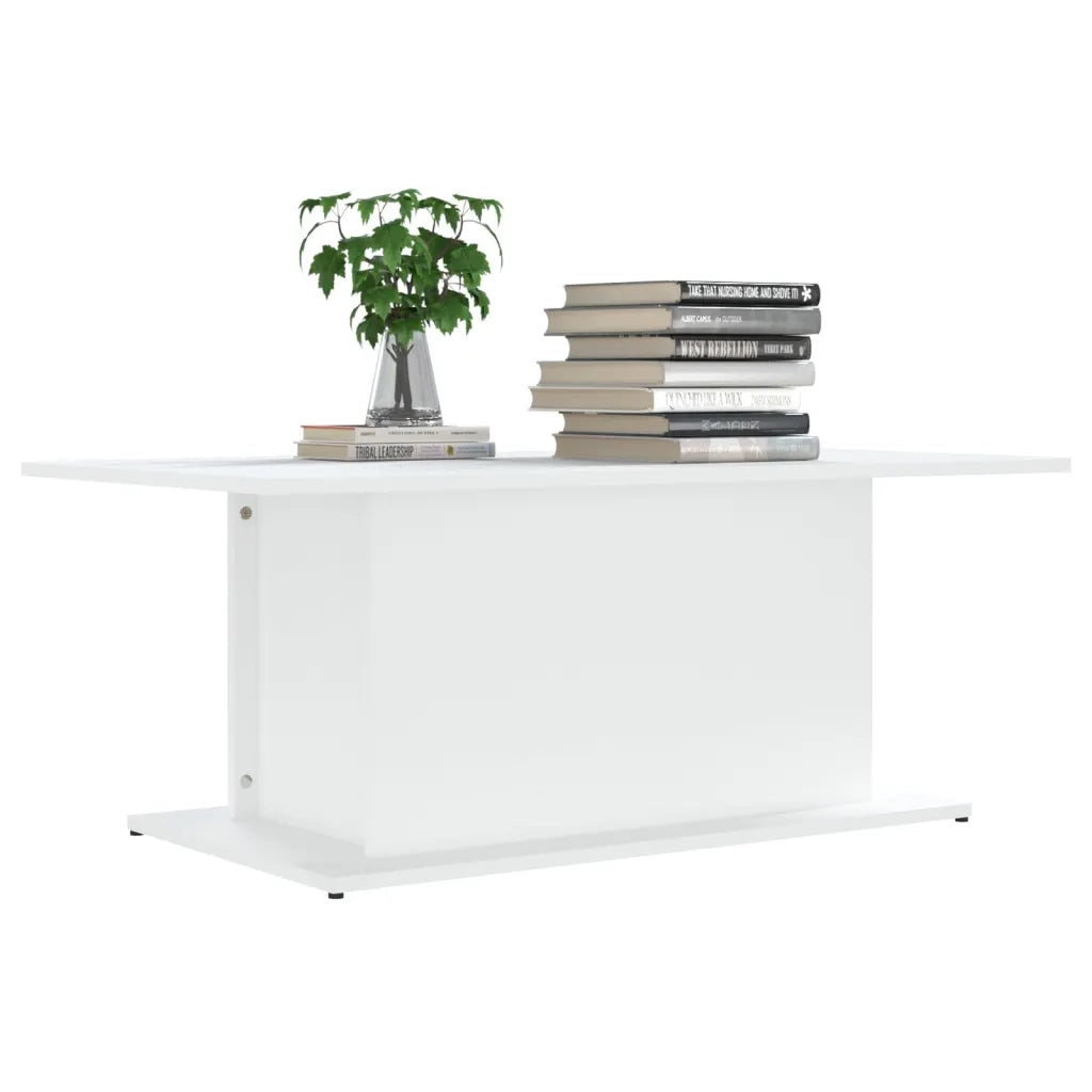 Tavolino da Salotto Bianco 102x55,5x40 cm in Truciolato 810307