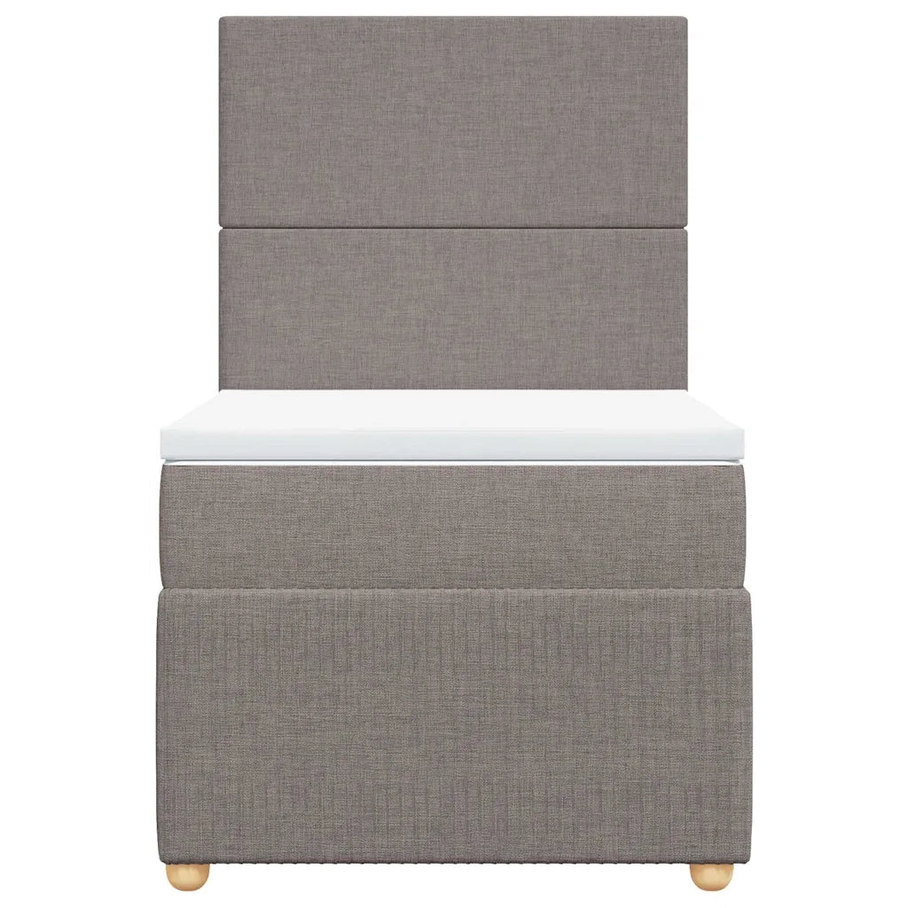 Giroletto a Molle con Materasso Tortora 90x190 cm in Tessuto
