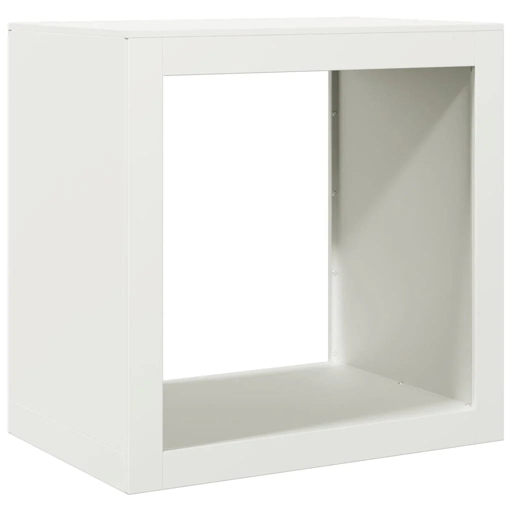 Portalegna 60 x 40 x 60 cm acciaio bianco 02_0043726