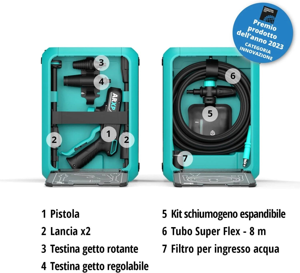 Idropulitrice ad Acqua Fredda ARXP BOX4 180DSS 2500 W Dual Speed System Compatta Salvaspazio Annovi Reverberi