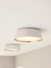 Plafoniera Contemporanea Asher Acciaio Bianco Opaco Vetro 3 Luci E14