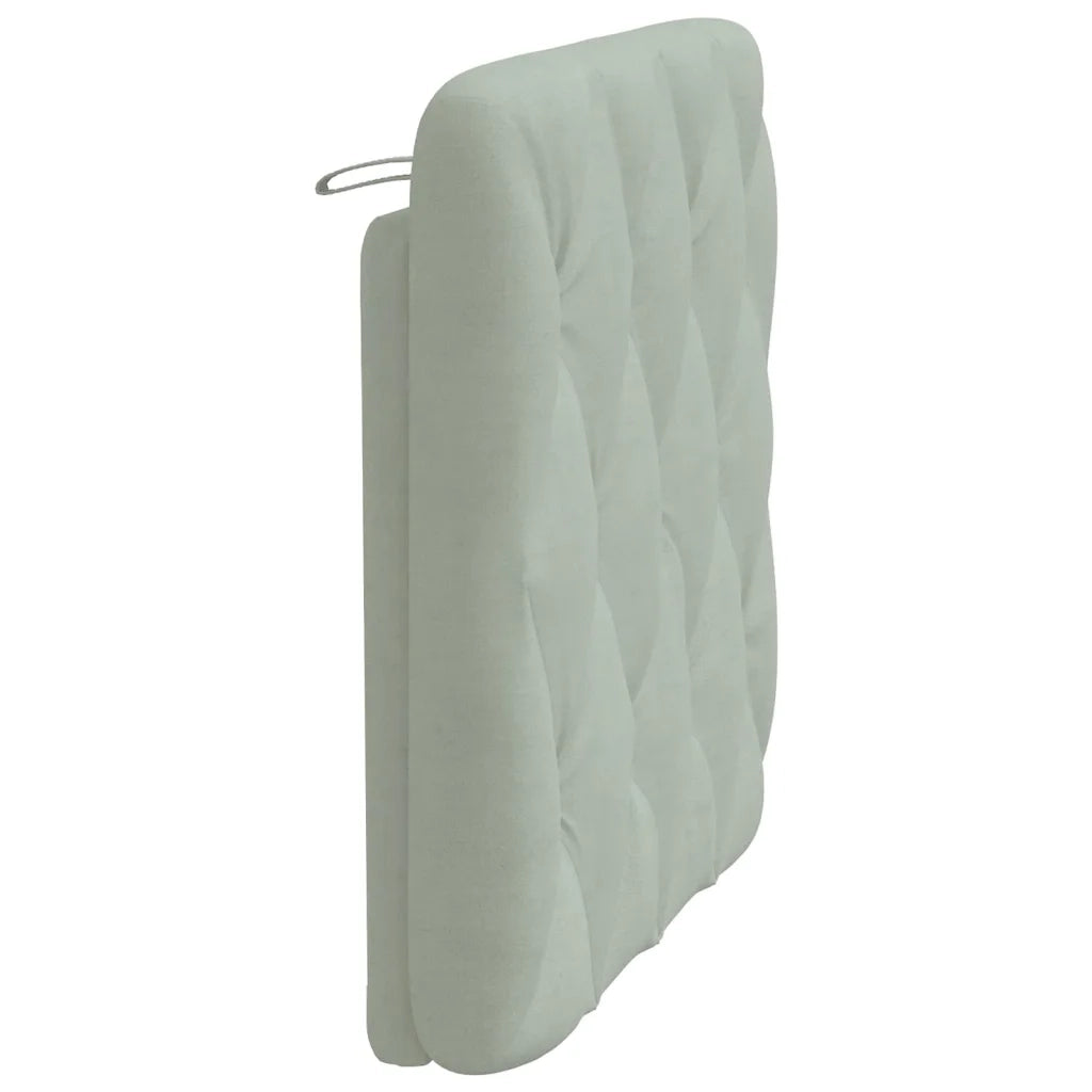 Cuscino Testiera Grigio Chiaro 90 cm in Velluto CFW4057852