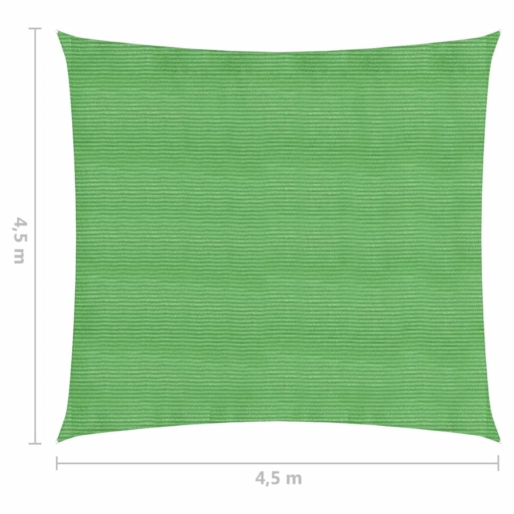 Vela ombreggiante 160 g/m² verde chiaro 4,5 x 4,5 m HDPE 02_0009385