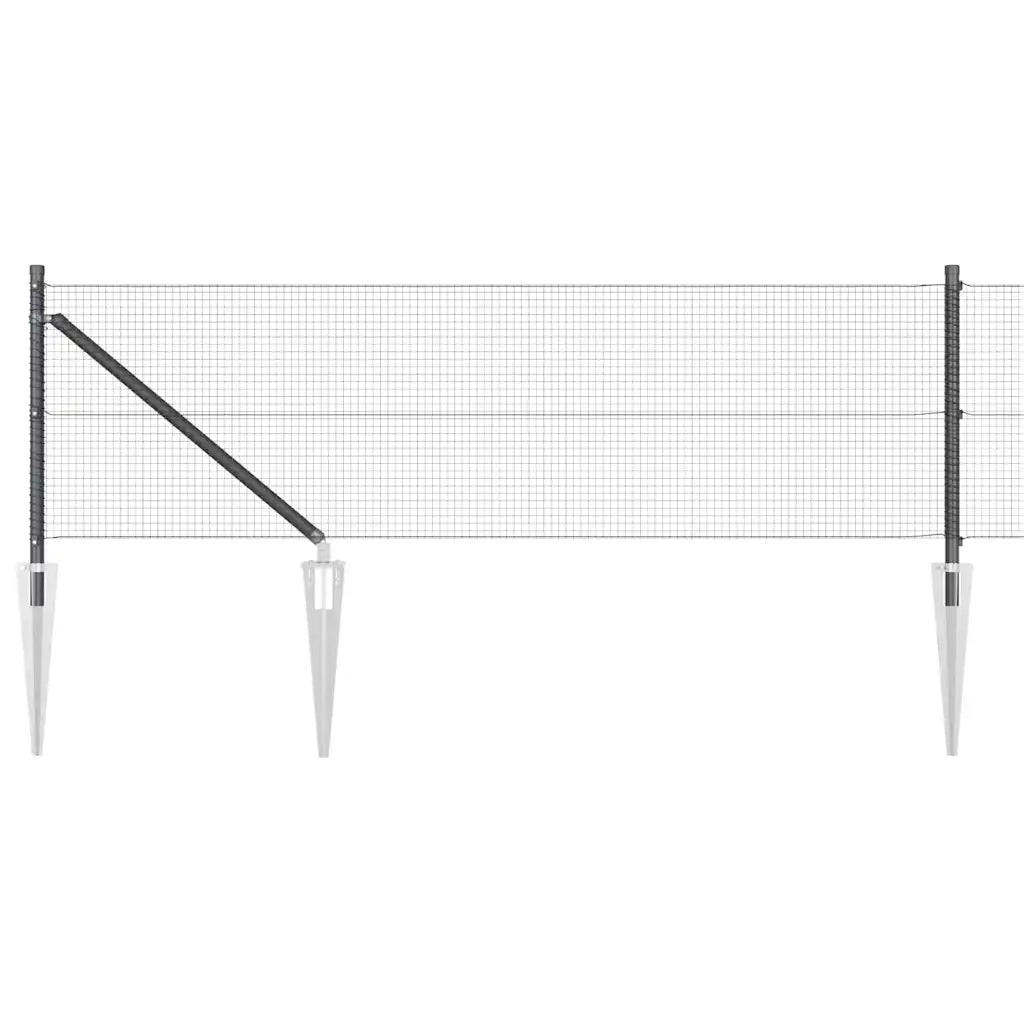 Palo della recinzione Grigio 50 x 0,8 m (rete 16 x 16 mm)