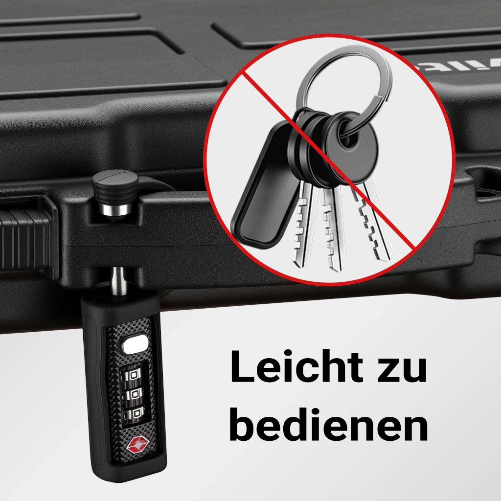 Set di 4x Lucchetto tsa a combinazione con 3 cifre, serratura per valigie, custodie e valigette porta armi, chiusura di sicurezza, 4 pezzi