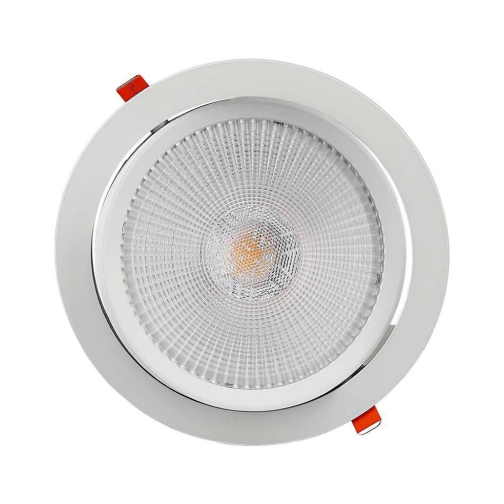 Faretto Led Da Incasso Orientabile 30W Cob Freddo 6400K Diametro 225mm Foro 195mm Chip Samsung SKU-21832