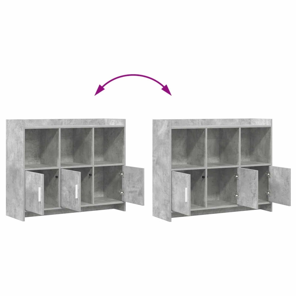 Credenza Grigio Cemento 98,5 x 33 x 80 cm Legno ingegnerizzato 8011142