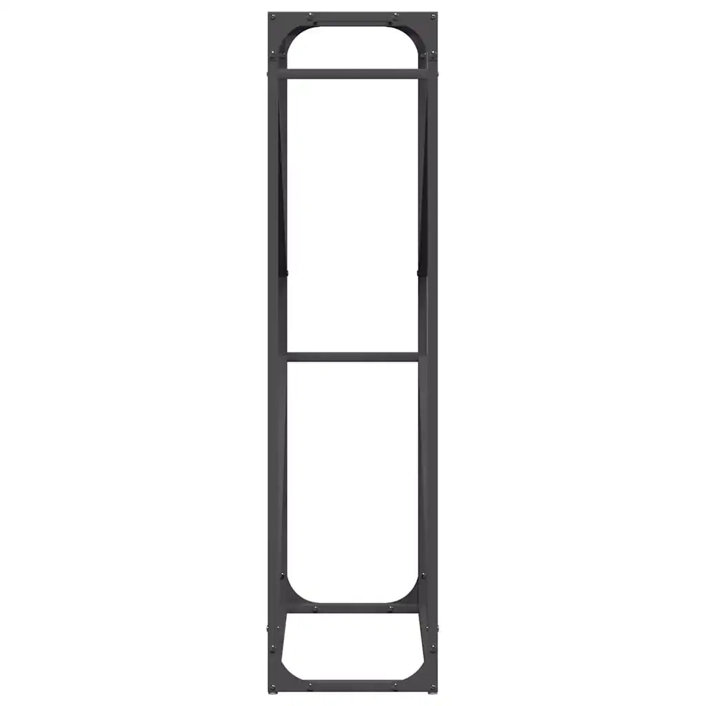 Rastrelliera per Legna da Ardere Nera 60x25x100 cm 864327
