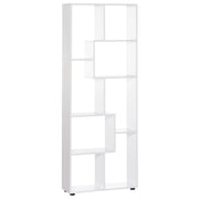 Libreria di Design 8 Ripiani 70x24x178 cm in Legno Truciolare Bianco