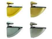 MENSOLA A MORSETTO SOLE- - mm.76x53h. - apertura max mm.30 cromo lucido - 2 pezzi