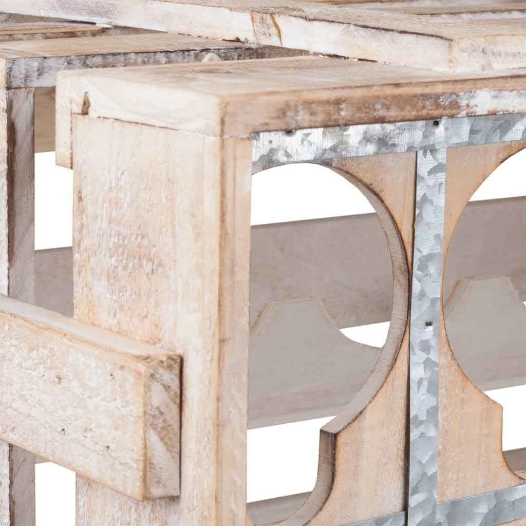 Cassetto portabottiglie in legno marrone 41x32x55h