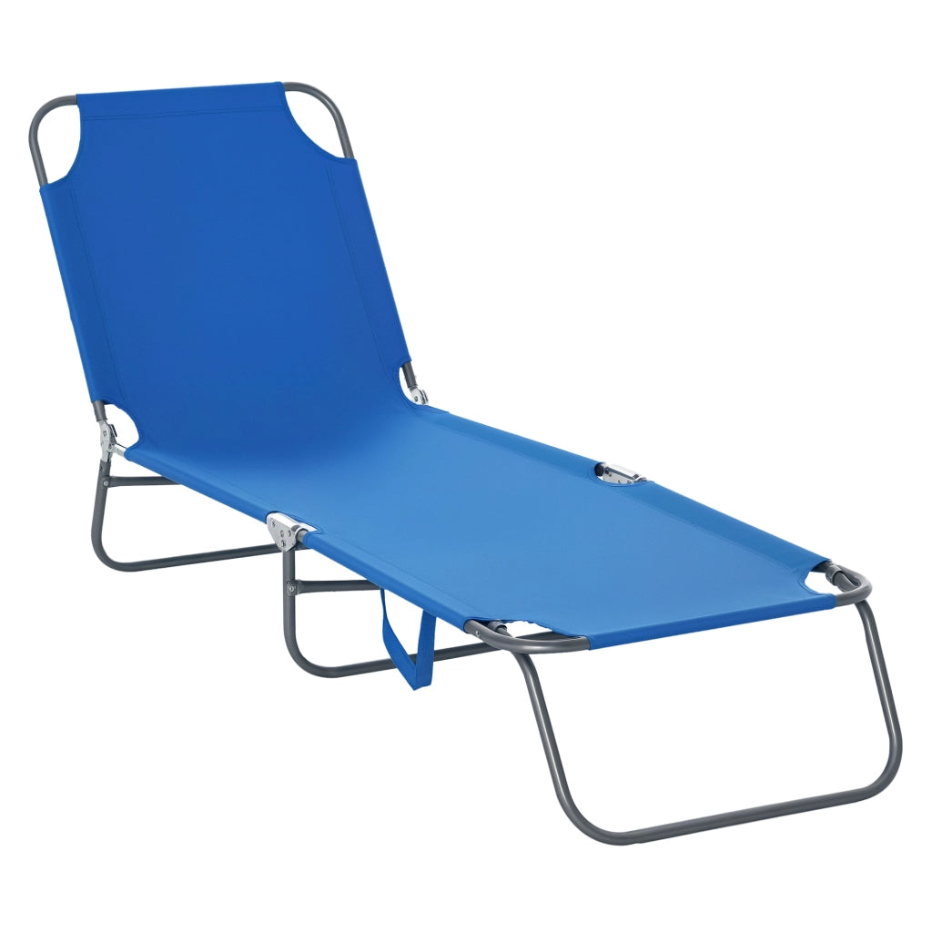 Sedia a sdraio pieghevole con schienale regolabile ¨C zephmum ¨C 187x55x24 cm blu