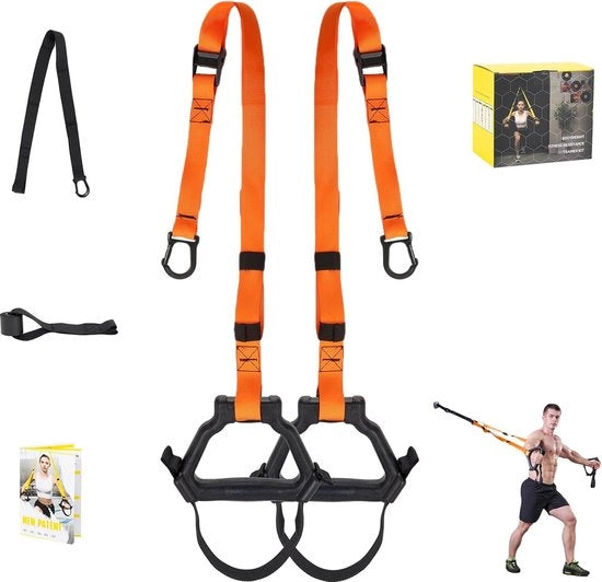 Kit di allenamento per il corpo completo con cinture di resistenza per allenamento completo, installazione semplice, per allenamento in casa o all'aperto
