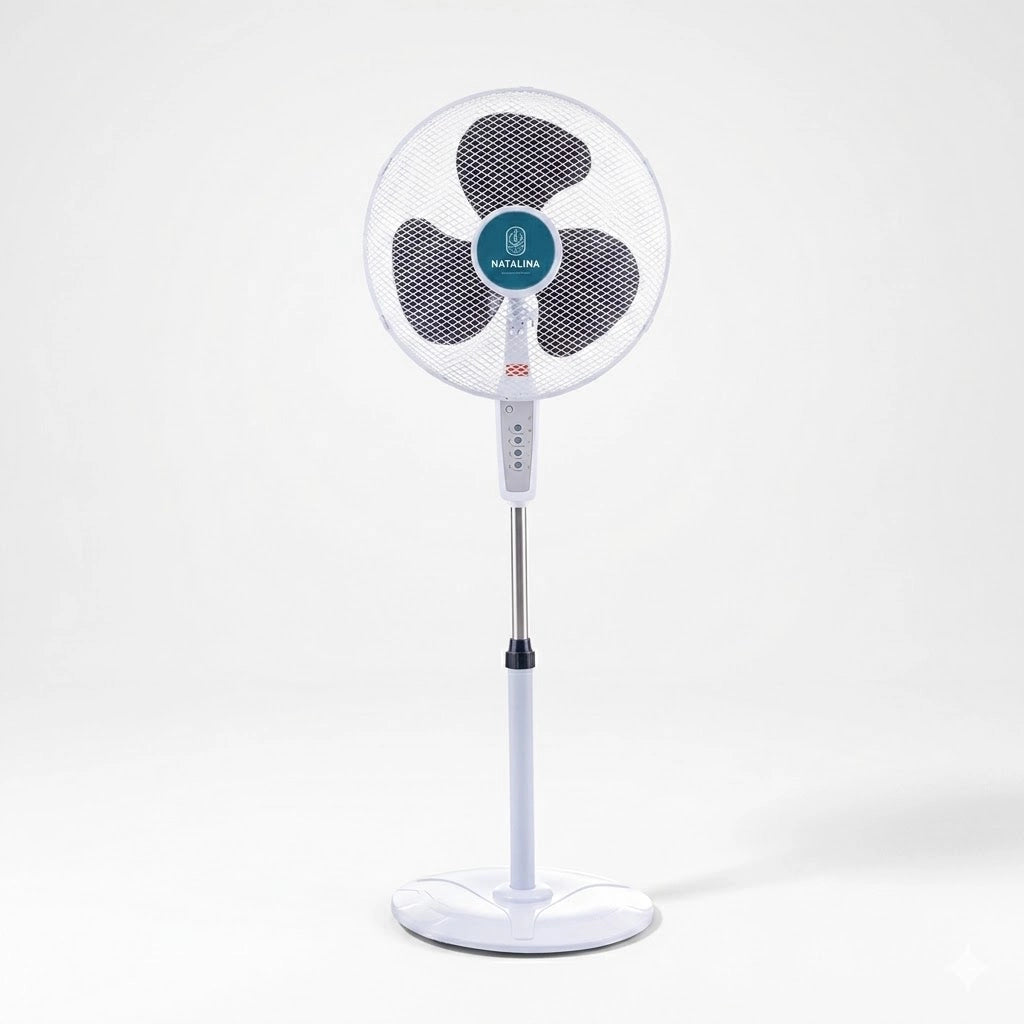 VENTILATORE CON BASE E TELECOMANDO 65W - 3 VELOCITA H128 COLORE: BIANCO 