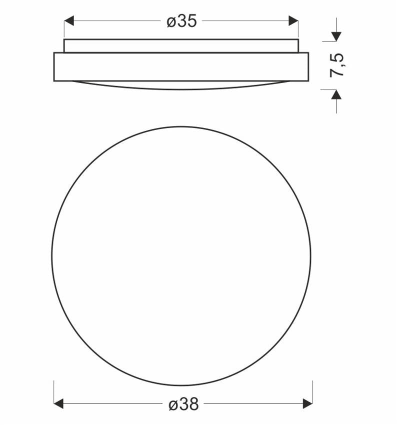 Plafoniera LED rotonda 38cm 24W CCT Aflo Candellux