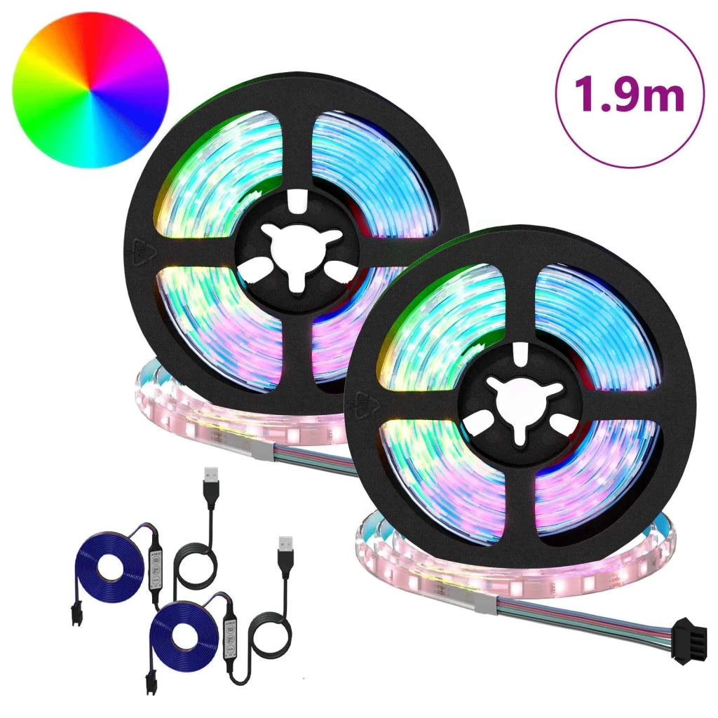 Striscia LED 2 pz Nero e trasparente 950 mm Rame e plastica CFW2065817